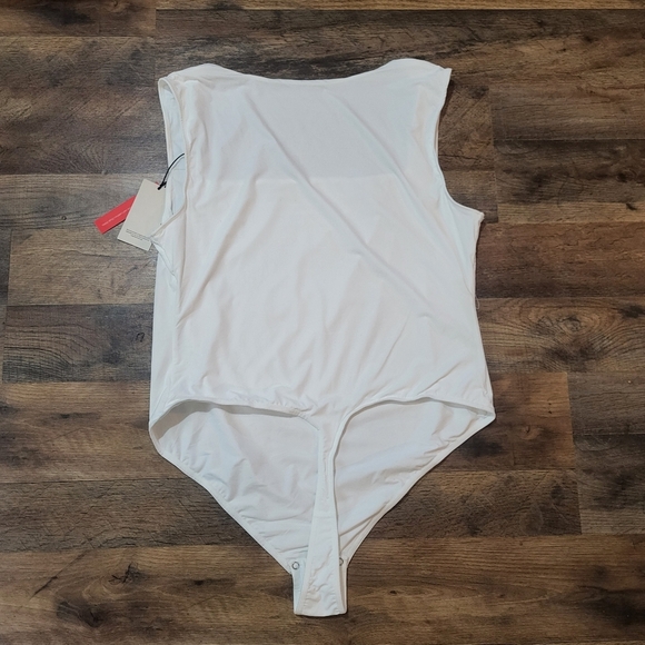 Popilush White Sleeveless Square Neck Shapewear Tummy Control Bodysuit Size 3XL - Picture 11 of 12